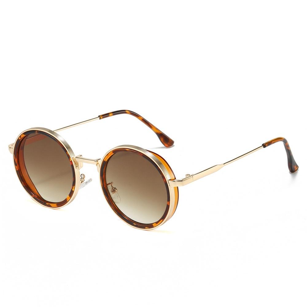 Vintage Round Sunglasses Men Fashion Metal Multicolor Women Shades Retro Trendy Brand Luxury Design Sun Glasses Uv400