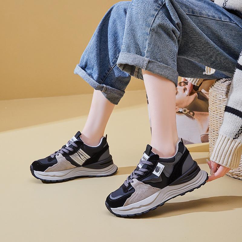 Новые женские кроссовки, модные спортивные одинарные кроссовки на толстой подошве