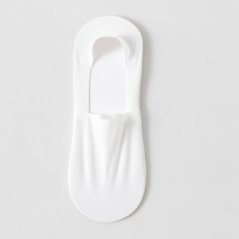 Summer Socks Hollow Out Mesh Breathable Invisible No Show Sock Slippers Solid Color Silicone Non-slip Low Cut Boat Socks