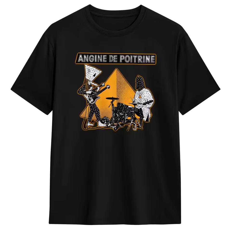 Angine De Poitrine Rock Band T-shirt 2026 Summer Graphic Pure Cotton American Heavy Metal Ventilate