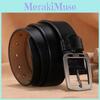 Classic Leather Belt For Men With Alloy Buckle And Square Design For Business And Casual Wear