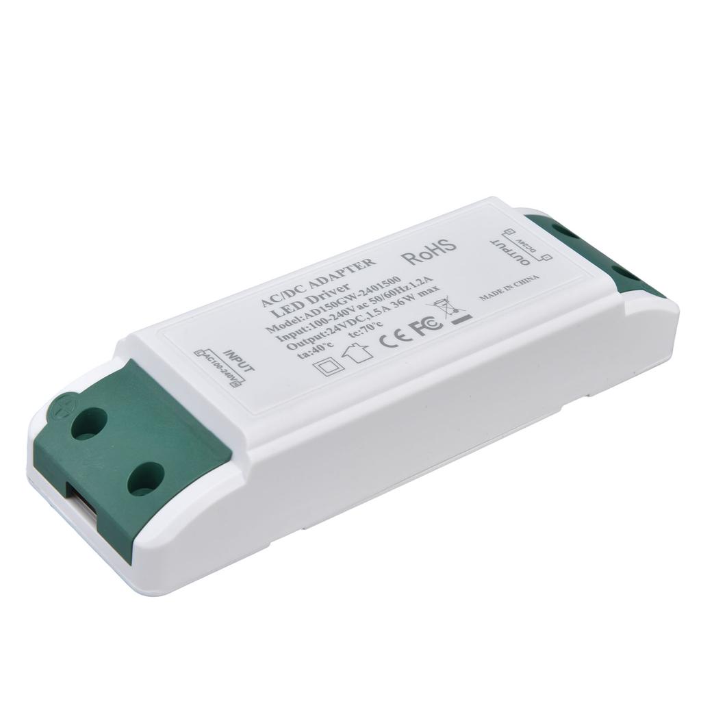 LED Driver 24V DC 1.5A 36W LED Power Supply Constant Current 24V Transformer AC100‑240V
