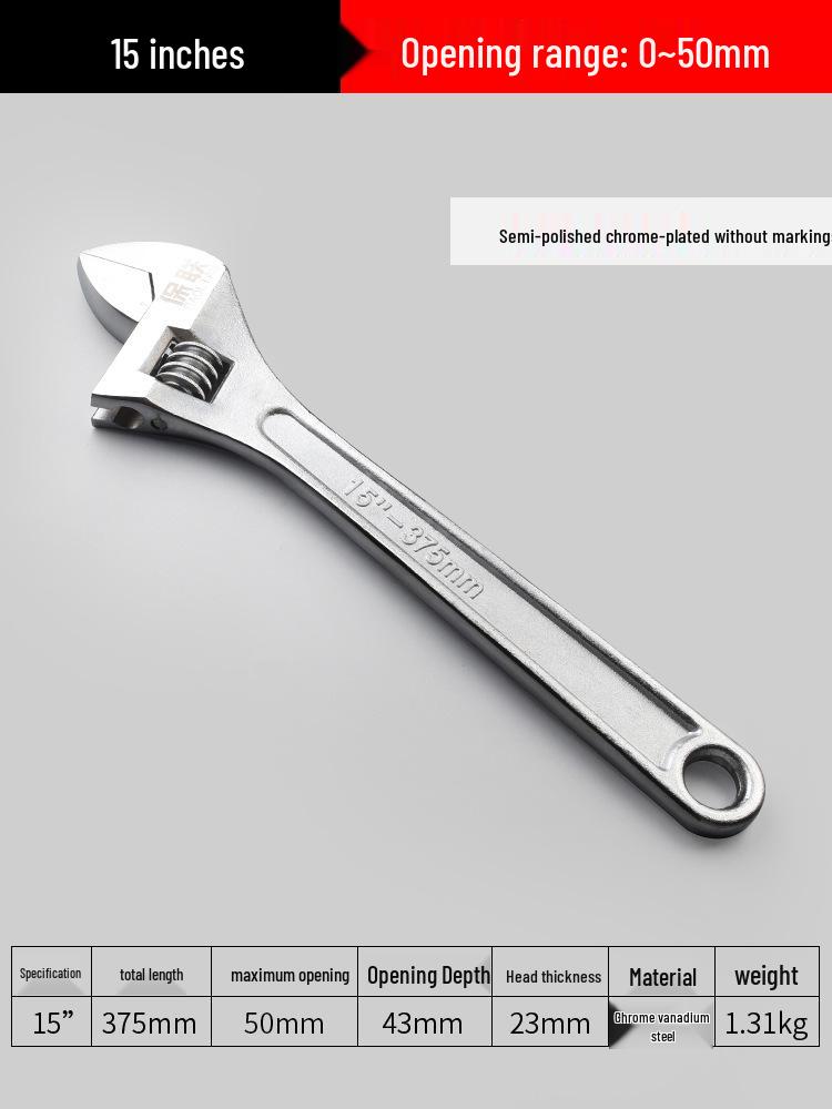 Universal Adjustable Wrench Set: Multifunctional Large and Small Genuine Wrenches