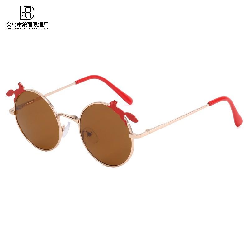 Модные детские солнцезащитные очки в металлической оправе Fox Cute Girls Photo Sunglasses Beach Party Boys Glasses