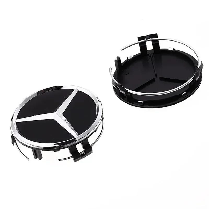 Автомобильная наклейка Для Mercedes Benz 4 шт. Для Mercedes benz Колпачки ступиц колес автомобиля Значок Для W204 W203 W205 W124 W221 C E S GL