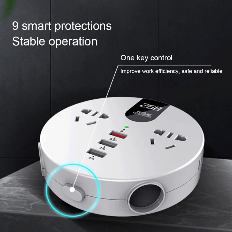 Инвертор 150 Вт с чистой синусоидой 12 В в 220 В 110 В Преобразователь тока Европа Кемпер ЕС США 300 Вт Автомобильная розетка Автомобильные инверторы