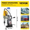 Magnetic Drill, 1100W 1.57" Boring Diameter, 2697lbf/12000N Portable Electric Mag Drill Press with 12 Bits, 580 RPM Max Speed Drilling Machine for any