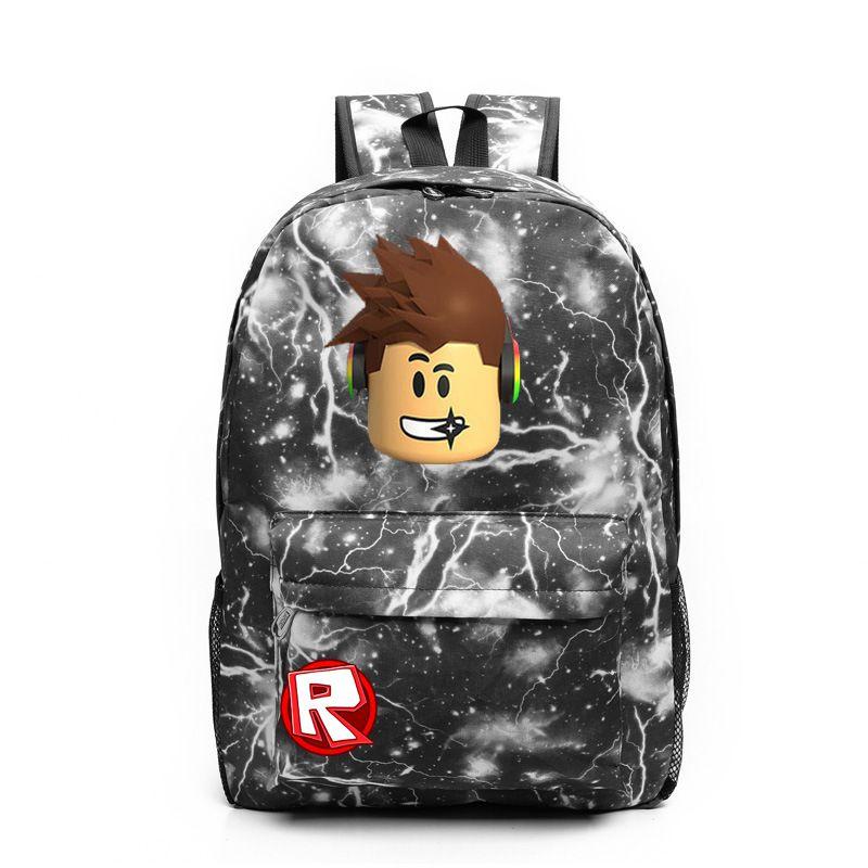 Детский школьный рюкзак Roblox с узором, звездным фоном и большой вместимостью