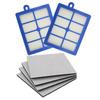 2 Pcs Hepa H12 H13 Dust and 4 Pcs Motorized Cotton Filter for Vacuum Cleaner Compatible with PHILIPS Electrolux AEG Spare Parts