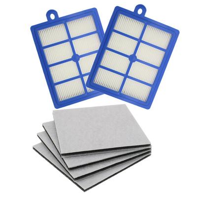 2 шт. Hepa H12 H13 для пыли и 4 шт. моторизованный хлопковый фильтр для пылесоса. Совместимы с запасными частями PHILIPS Electrolux AEG.