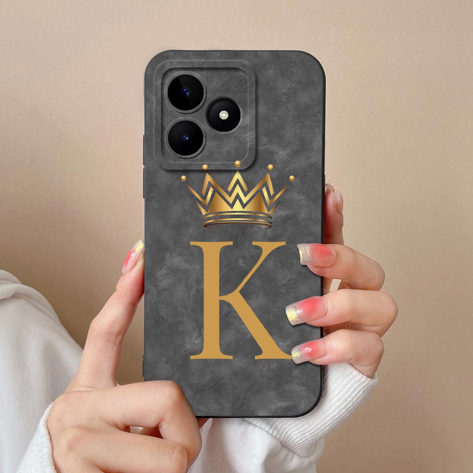 Чехол для Realme Note 50 60 Милый панда Буква Мягкий жидкий силикон Чехол для телефона Для Oppo Realme Note50 Полная защита Задняя крышка