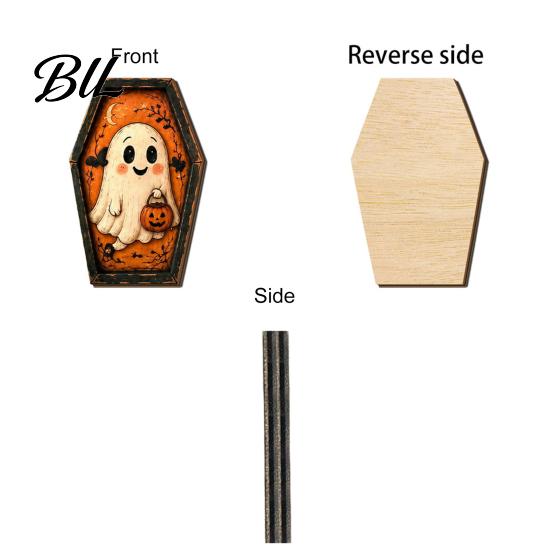 Pumpkin Desktop Signs Vintage Halloween Wooden Table Decoration, Rustic Black Cat Ghost Skeleton Party Centerpieces Block Sign for Farmhouse