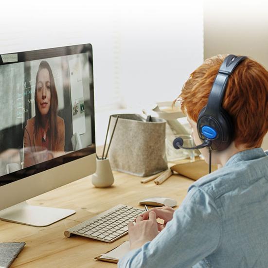 Проводные стереонаушники с шумоподавлением 3,5 мм для игровых онлайн-курсов