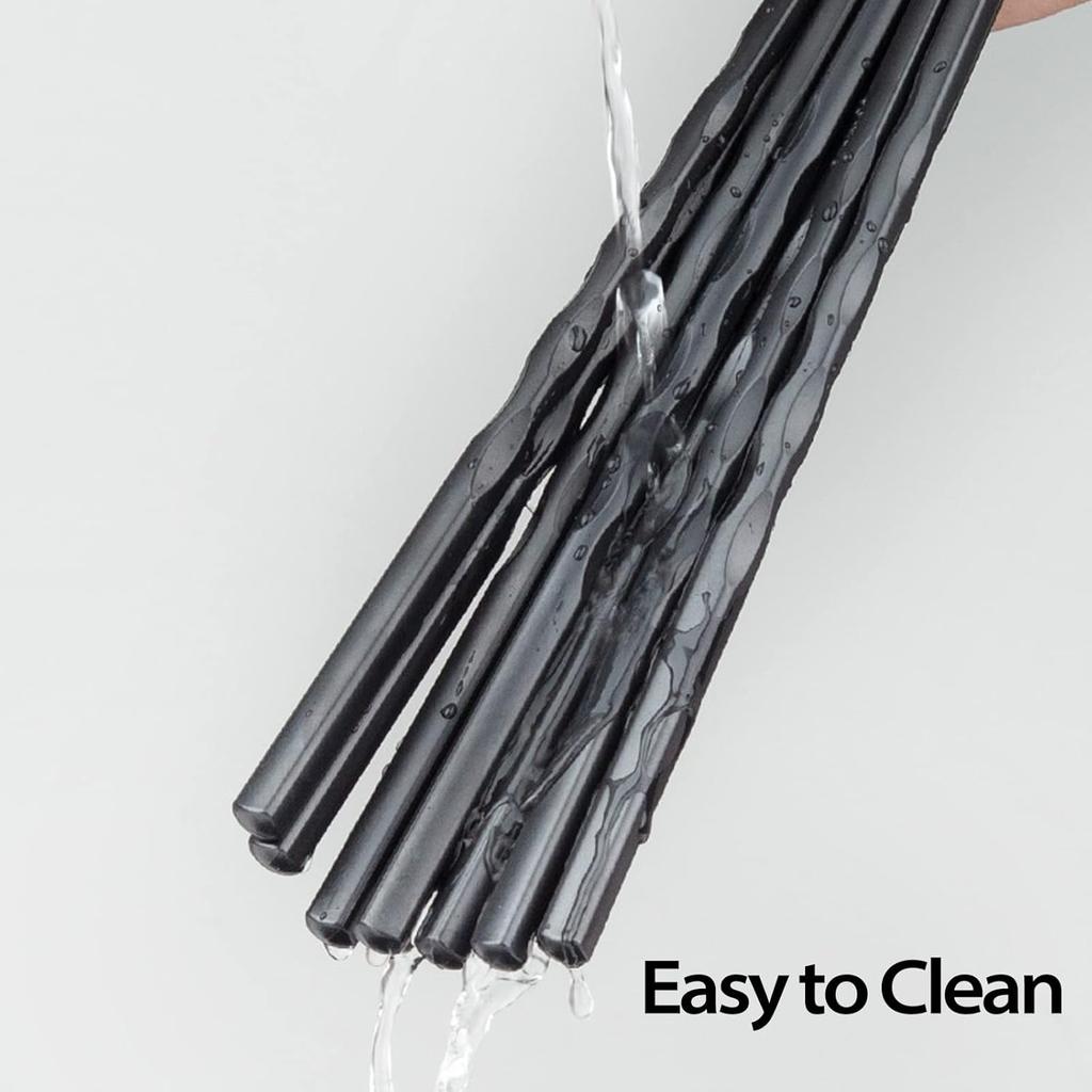 12.6 Inches (32cm) Cooking Extended Chopsticks Reble, 2 Pairs Fiberglass Chop Sticks for Kitchen Noodles Frying Hotpot, Japanese Chinese Extra Long
