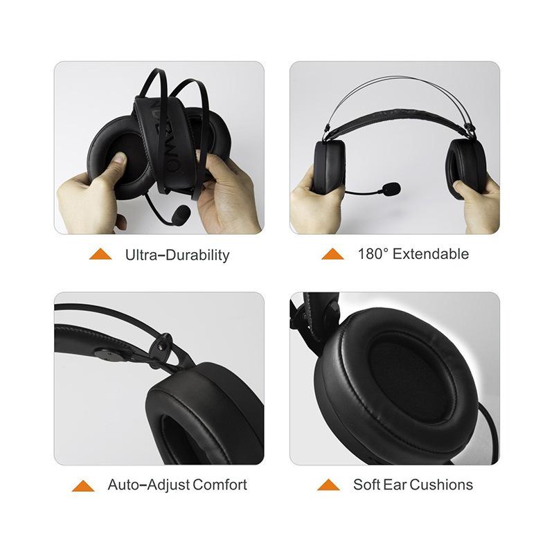 NUBWO N7D 3.5mm Gaming Headset Deep Bass Headphones On Ear Earphone