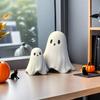 Halloween Ghost Figurine - Spooky Resin Ghost Statue, Cute Finger Ghost Ornaments, Perfect for Indoor & Porch Halloween Decor