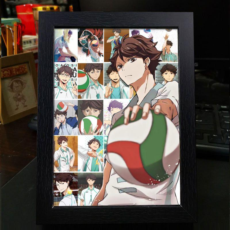 Хайкю!! Украшение фоторамки: Кагеяма Тобио и Хината Шоё - Готовая фоторамка-дисплей в подарок