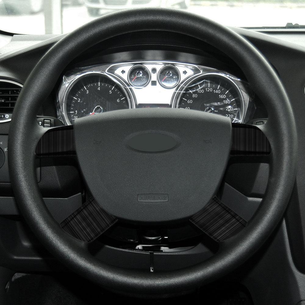 4 шт. Накладки-блестки из нержавеющей стали на панель рулевого колеса автомобиля для Ford Focus 2 Mk2 2005 - 2012 Аксессуары