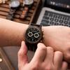 Mens Wristwatch Quartz Movement Wooden Watch Fashion Retro Watches Chronograph Date Display Luminous