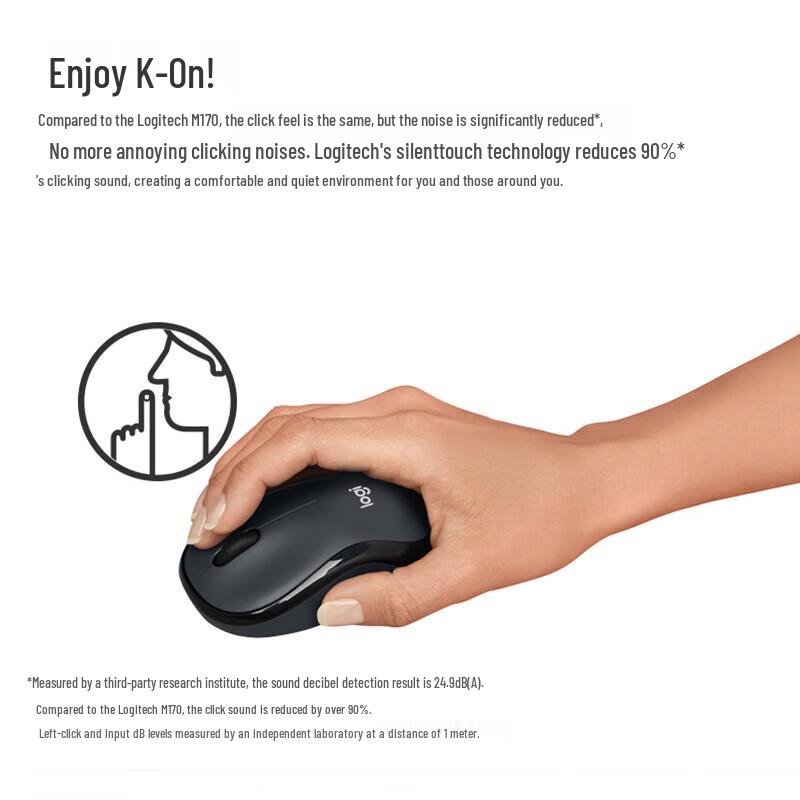 Logitech M240 Wireless Silent Bluetooth Mouse with BOLT Receiver