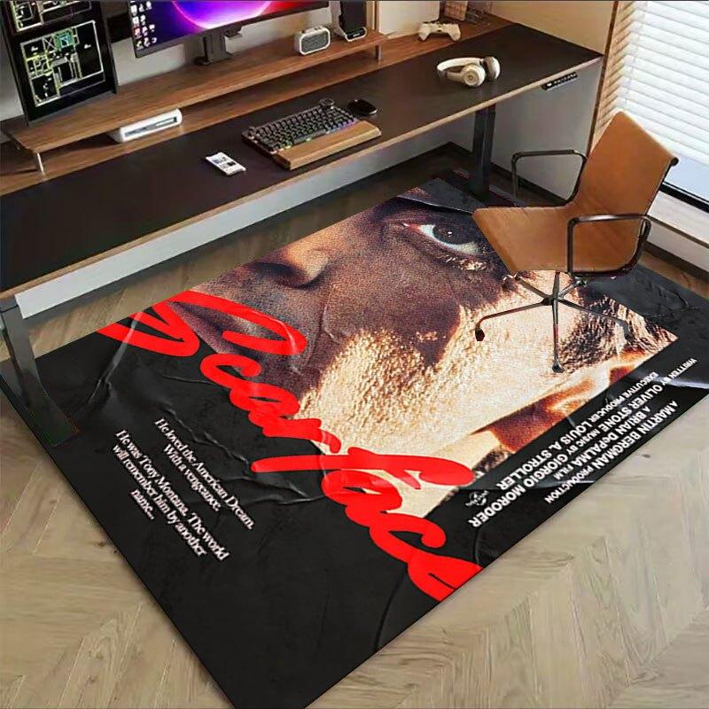 1 шт. Коврик для офисного кресла Scarface, Мягкий, Удобный, Всесезонный, Идеально подходит для дома, спальни или офисного декора, Идеальный подарок для