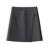 Women's High-Waisted Gray A-Line Midi Bodycon Skirt - Summer 2025 Collection