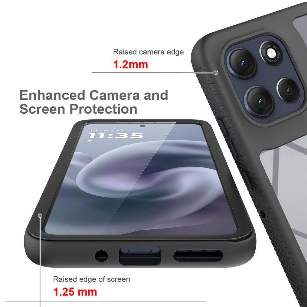 for Moto G86 5G Shockproof Clear Case Built in Screen Protector Full Body Rugged Defender Cover for Motorola G86, G56 5G Cases