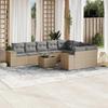 VidaXL Garden Lounge Set with Cushions 10 Pcs, Patio Sofas, Patio Furniture Set, Outdoor Furniture, Beige 3223048