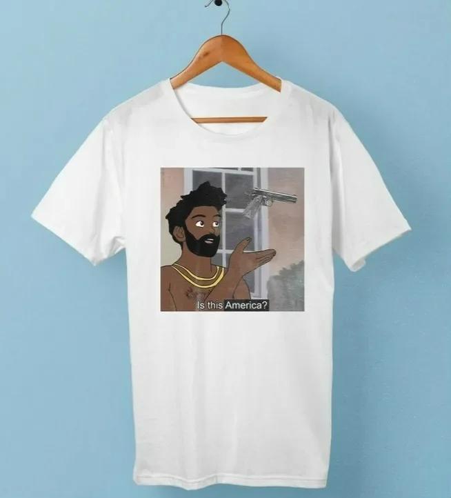 Смешная футболка Kuakuayu HJN Black Live Matter, футболка с пародией, Childish Gambino, топ с мемом Is This America, футболка Rights Teets