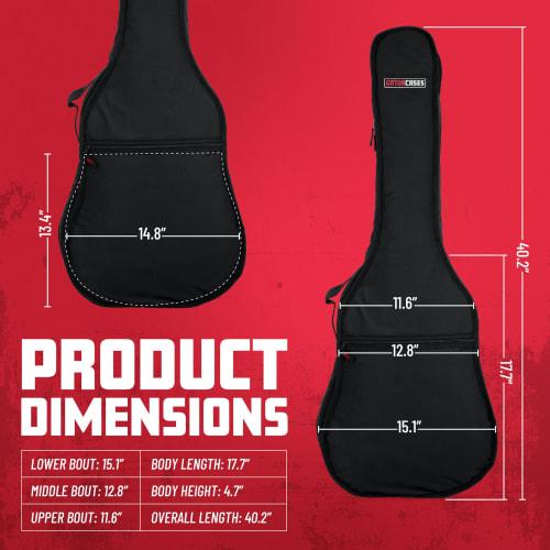 GATOR GBE Series Classical Guitar Gig Bag, Black, Nylon, GBE-CLASSIC