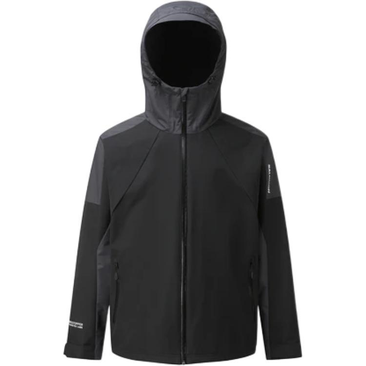 SALOMON Windstopper Gore-Tex Color Block Hooded Zip-Up Windbreaker Jacket Men Jackets Black C28024