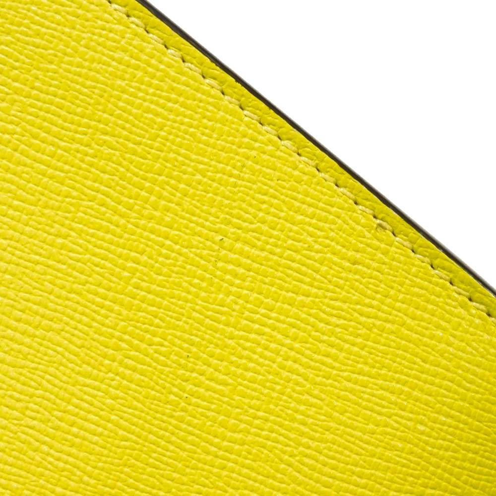 Б/у 12768 Le Pliage Heritage 1117813 020 7922 Телячья кожа 2-сторонняя сумка через плечо с логотипом, Желтая, Женская из Японии