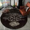Viking Valknut Yggdrasil Tree of Life круглый ковер, ковер для гостиной, спальни, дивана, декор игровой комнаты, нескользящий напольный коврик