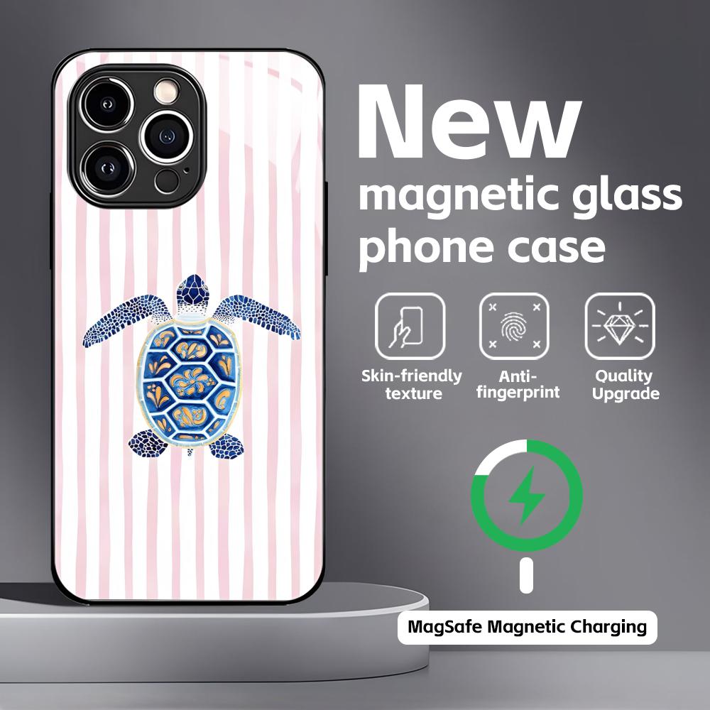 Marine life, crabs, lobsters Phone Case For iPhone17 16 15 14 13 12 11 X XR XS 8 Plus Mini Pro Max Glass Magnetic Case