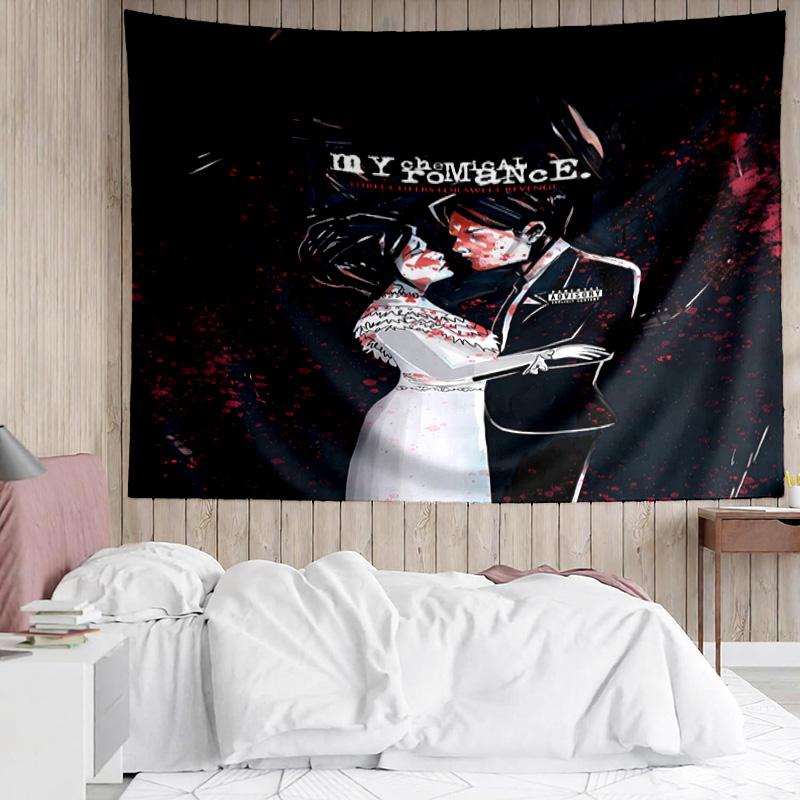 My Chemical Romance Tapestry for Bedroom Aesthetic Classroom Tapestries Wall Hanging for Living Room Dorm Office,Ideal Creative Gift