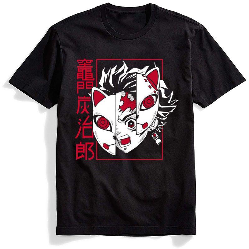 Fashion Demon Slayer Funny Cartoon T Shirt Men Fashion Tanjiro Kamado T Shirt Graphic Japanese