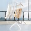 Folding Clothes Rack with 3 Hanging Rods High Stability Strong Load-bearing Simple Installation Collapsible Pants Coats Hanger