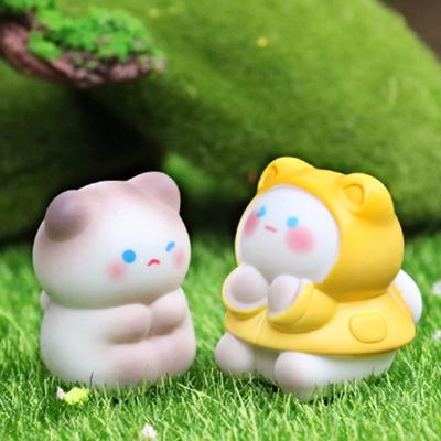Миниатюрная фигурка кошки из смолы, микро-статуэтка мультяшной кошки, крошечные животные, поделки для DIY, моховый пейзаж, кукольный домик, декор для сада, топпер для торта на день рождения