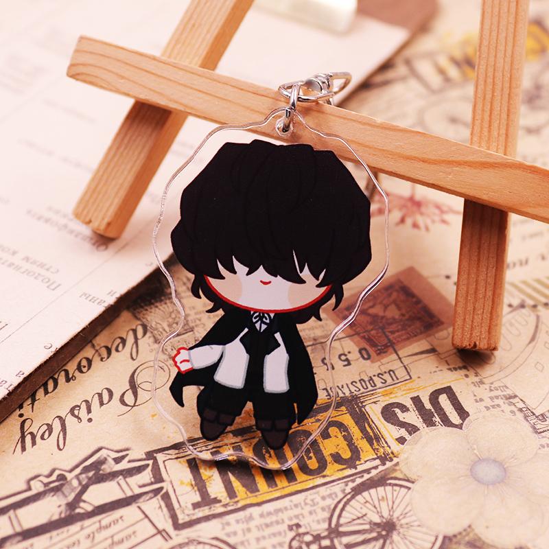 Брелок Bungo Stray Dogs Игрушки Версия Q Накадзима Ацуси Йосано Акико Куникида Доппо Мори Огай Пластиковый Брелок Подарок Игрушка