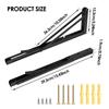 Folding Shelf Brackets - Heavy Duty Metal Collapsible Shelf Bracket for Bench Table, Shelf Hinge Wall Mounted Space Saving DIY B