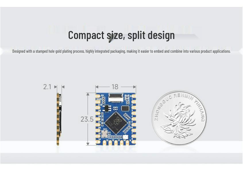 Micro-Snow RP2040-Tiny Dev Board: Raspberry Pi Dual-Core Processor