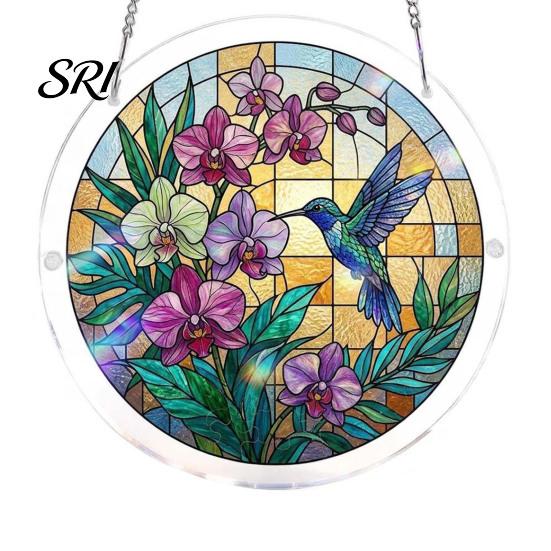 Unique Acrylic Puzzle Pieces Jigsaw Suncatcher Stained Glass Window Hanging Ornament DIY Puzzles Sun Catcher Panel for Home Decor Gifts Mom Friends
