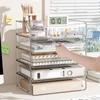 Stackable Desktop File Tray Transparent Paper Holder Shelf  Home Office