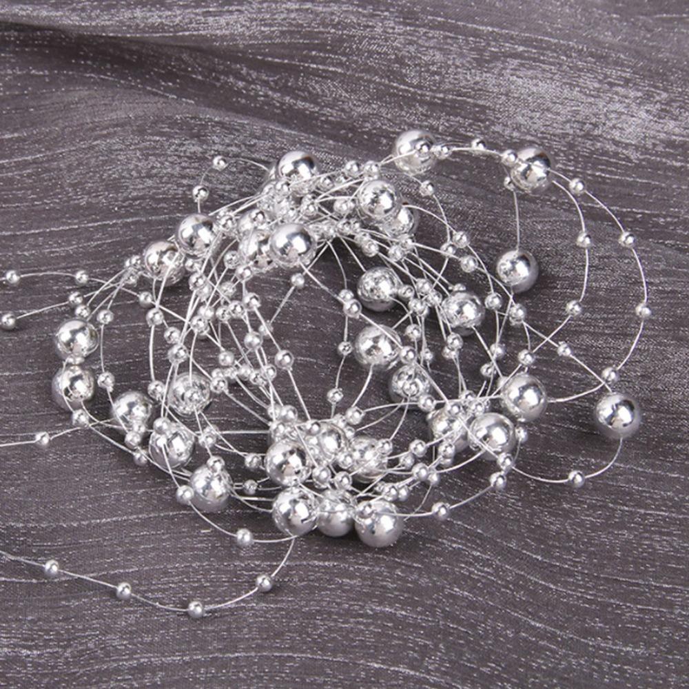 Gold Pearl Beads Chain 8+3mm Pearl Bead Garland Pearl Strand Trim DIY Craft