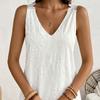 A-line Summer Casual Skirt Embroidery Mid Dress Fashion V-Neck Lace Dress  Beach Vacation