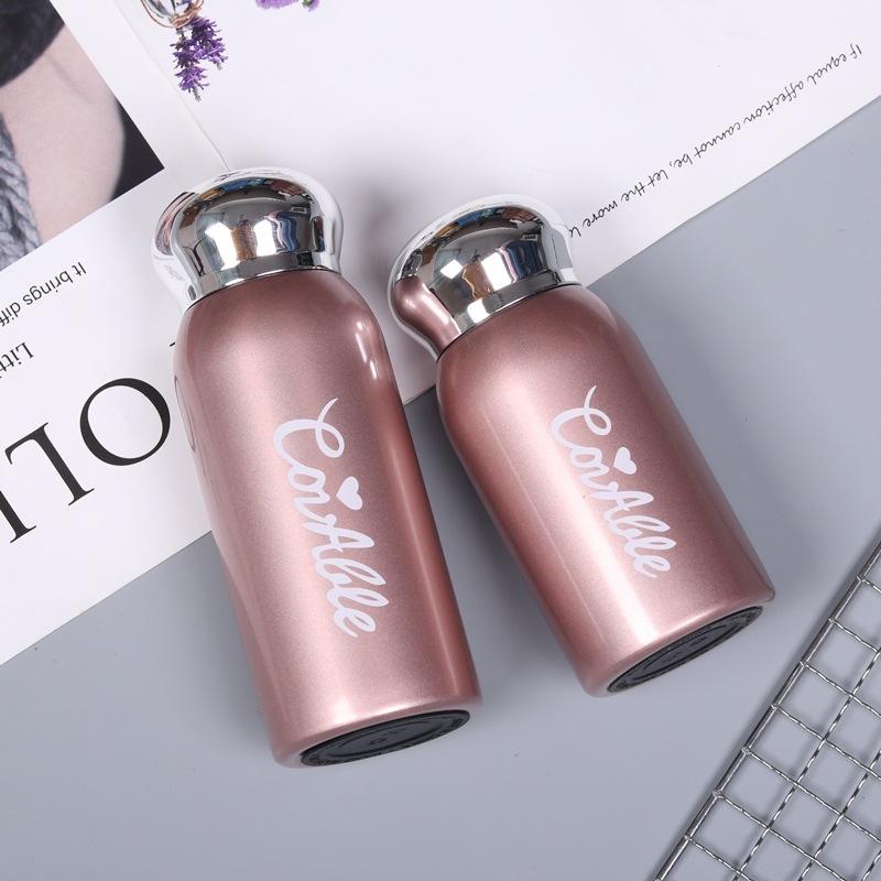 Мини симпатичная зеркальная термокружка из нержавеющей стали для девочек, креативная портативная карманная кружка, подарочная кружка