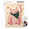 DIY Cute Pearl Cat Diamond Painting Kit. Sparkling Diamond Art for Adults and Beginners. Handmade Home Wall Decor and Gifts