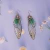 Fashion Jewelry Butterfly Earring Fairy Simulation Insect Wing Hook Earring Translucent Cicada Wing Drop Earrings Woman Jewelry