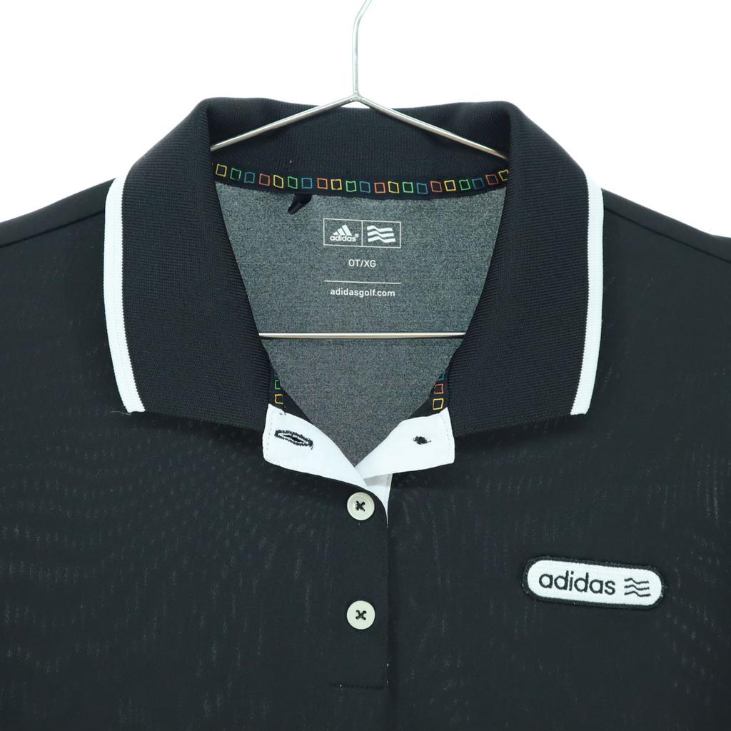 Косметические товары adidas Белая линия на воротнике Футболка-поло с коротким рукавом для гольфа Мужская Б/у