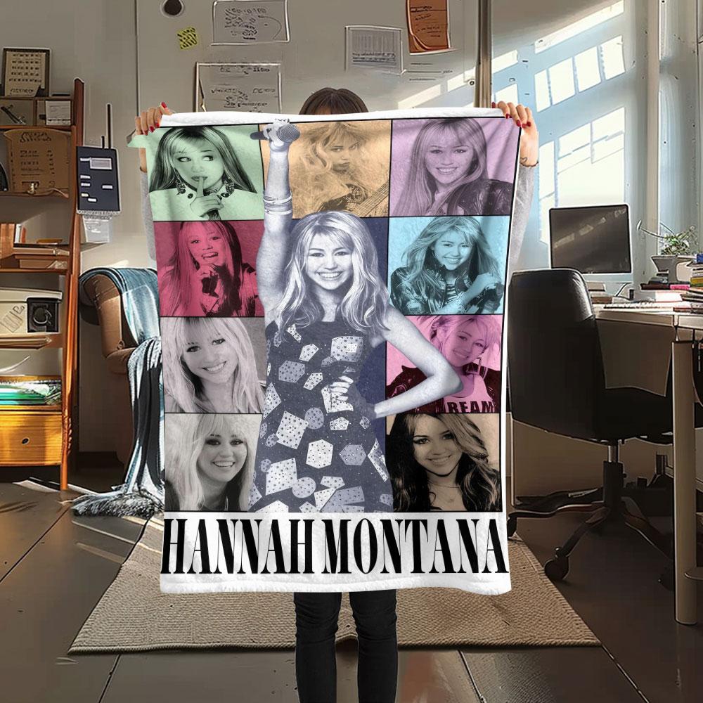 Miley Stewart Printed Flannel Blanket, soft throw for bedroom sofa, washable, fan merchandise, great gift.